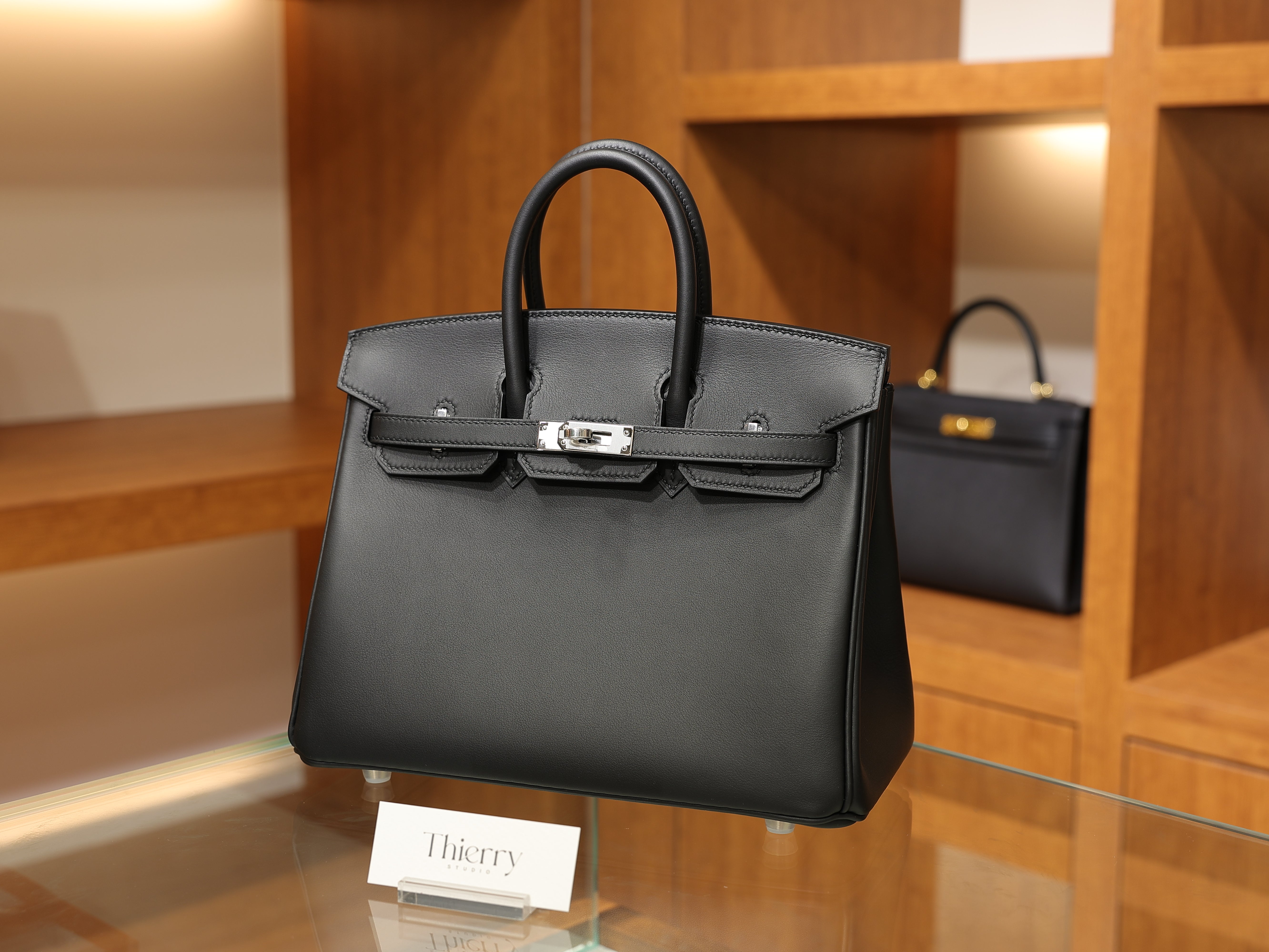 Birkin 25 swift black PHW