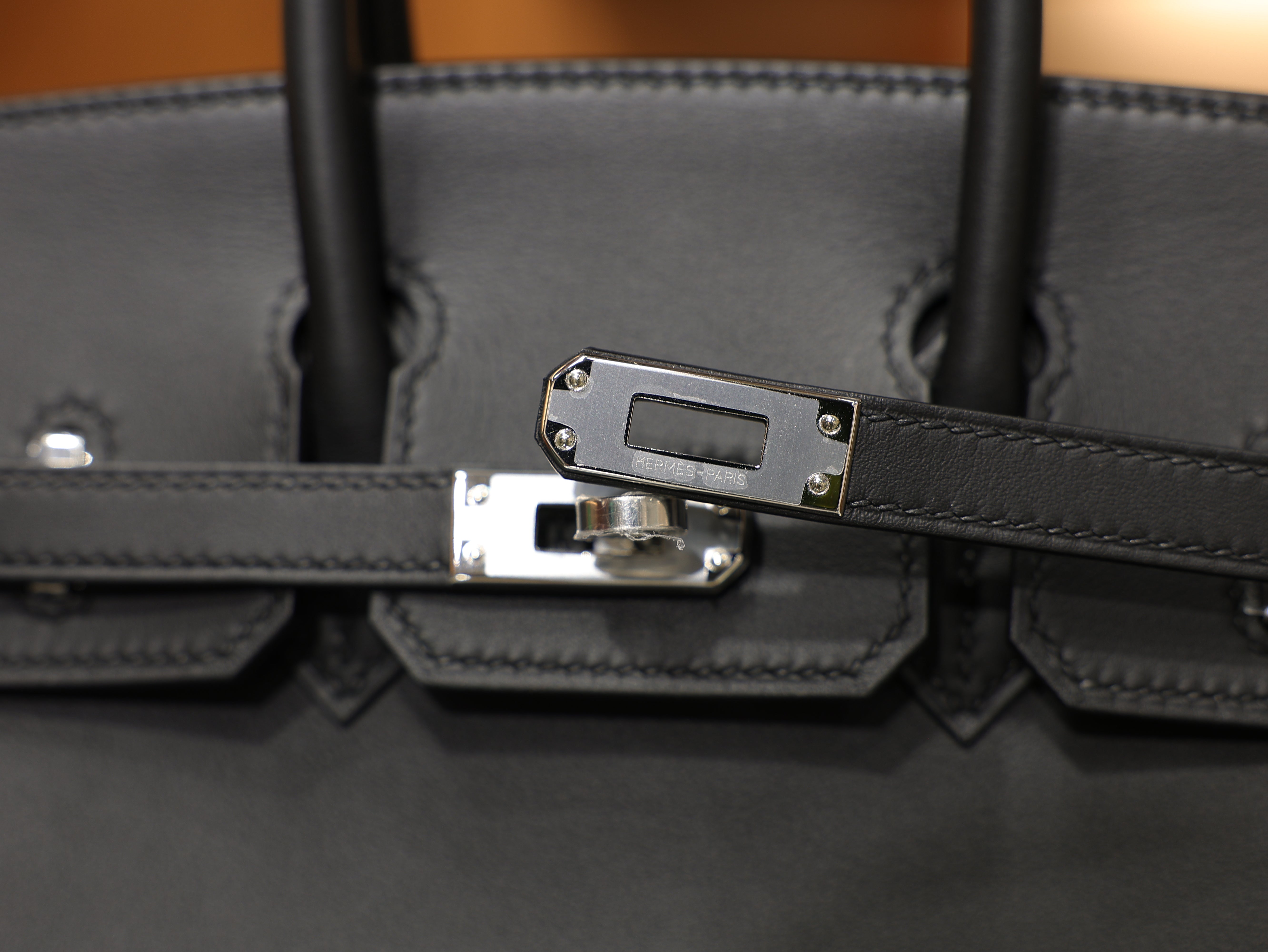 Birkin 25 swift black PHW