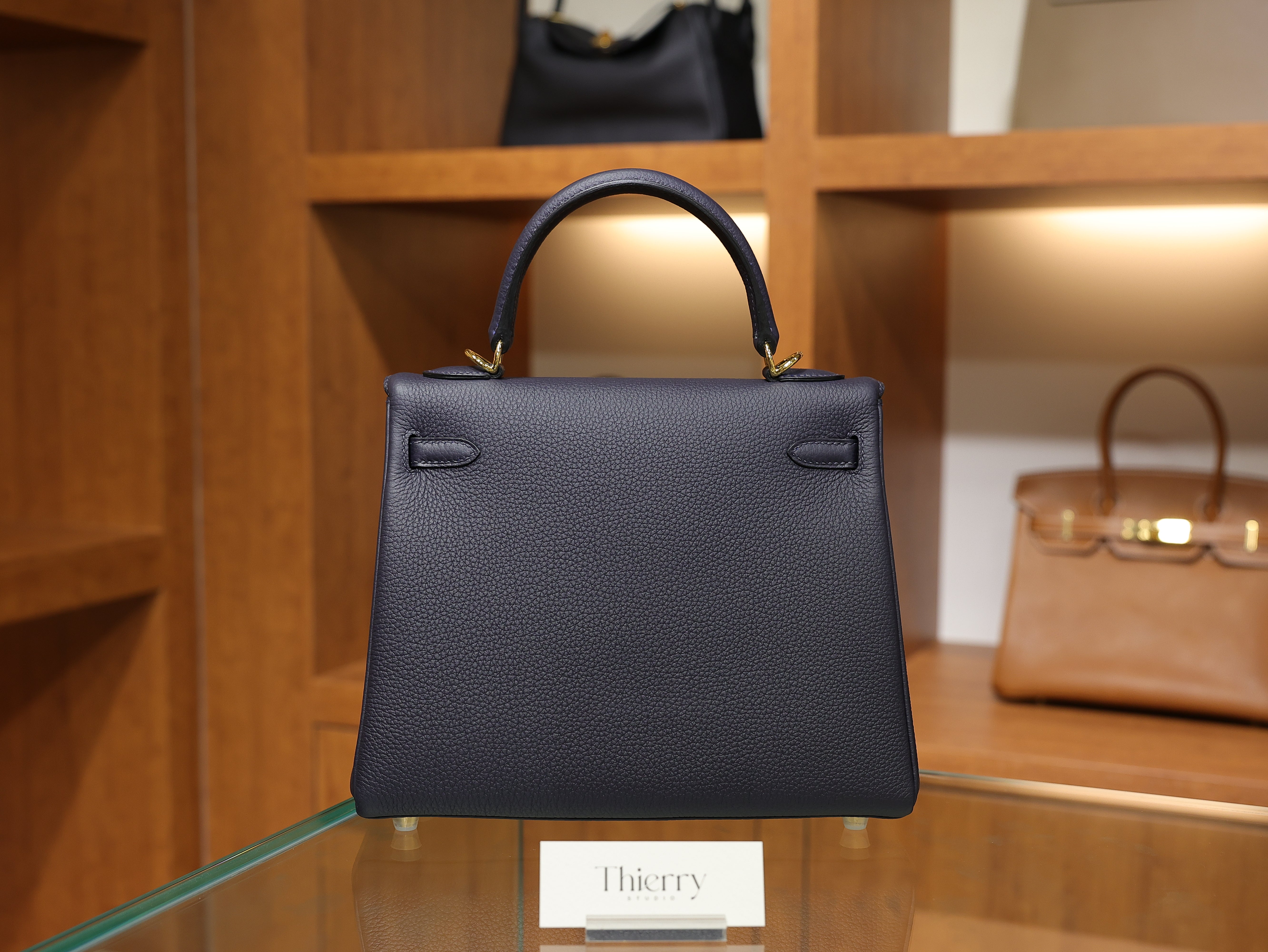 Kelly 25 togo blue nuit GHW