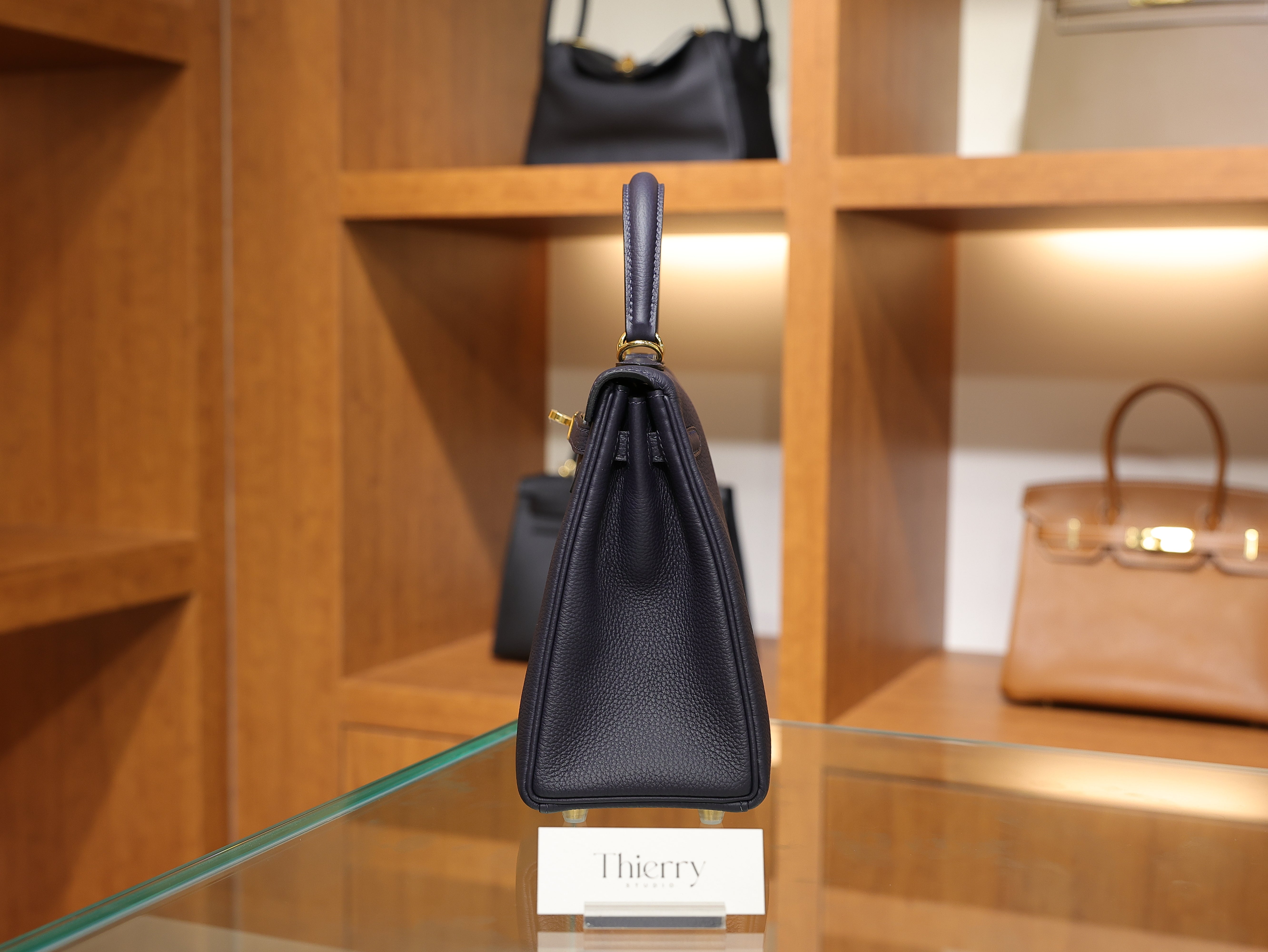 Kelly 25 togo blue nuit GHW
