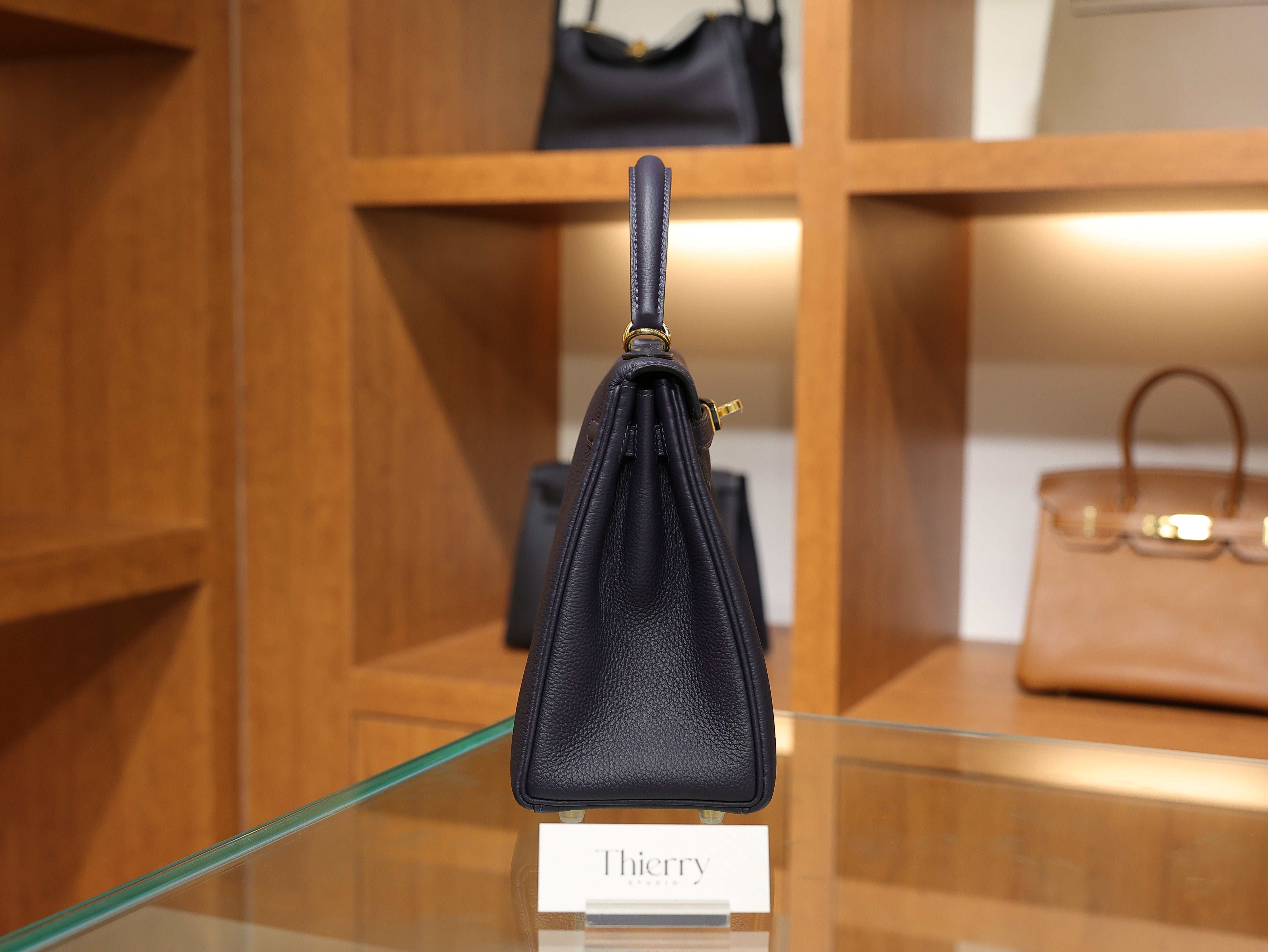 Kelly 25 togo blue nuit GHW