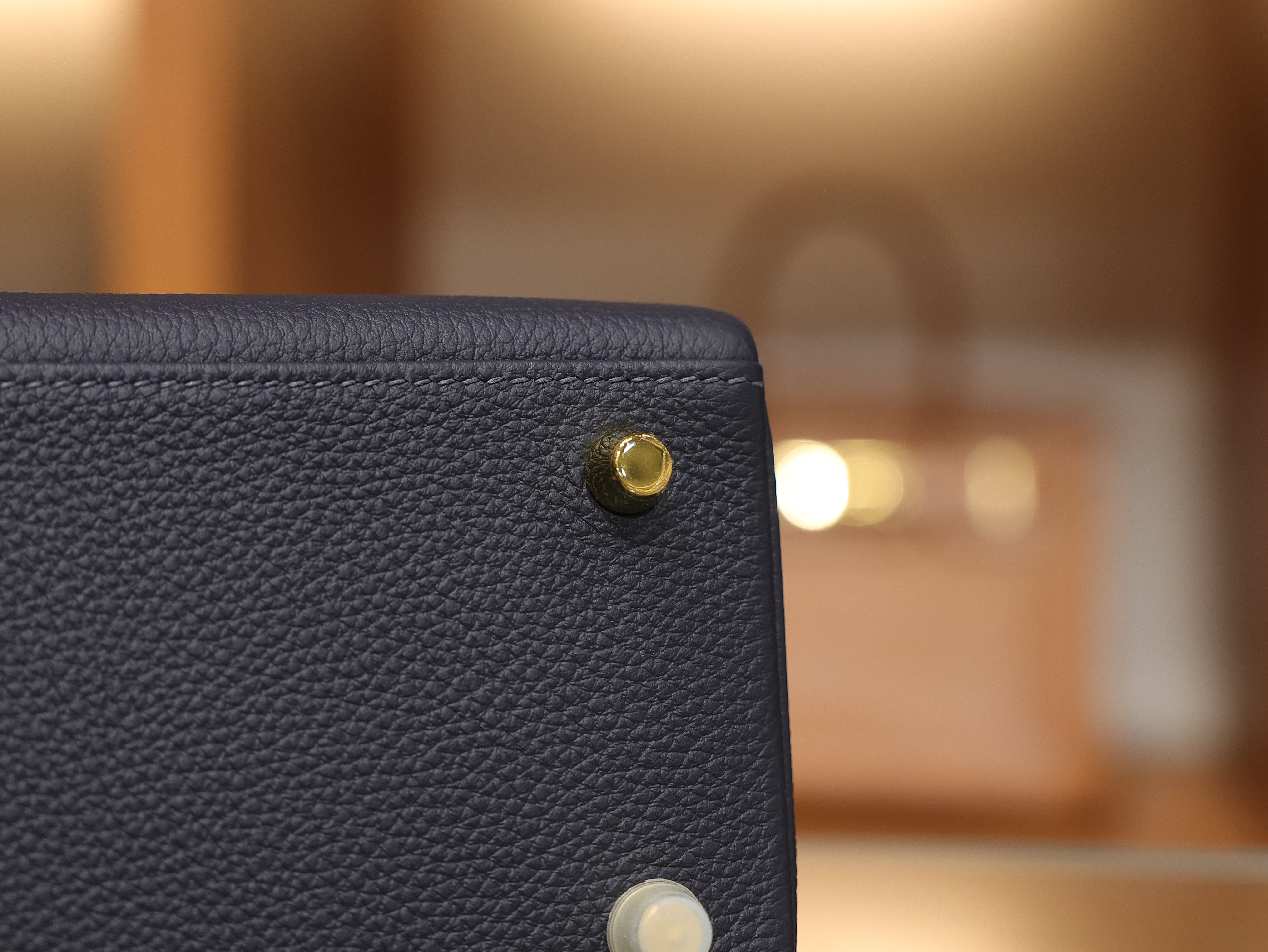 Kelly 25 togo blue nuit GHW