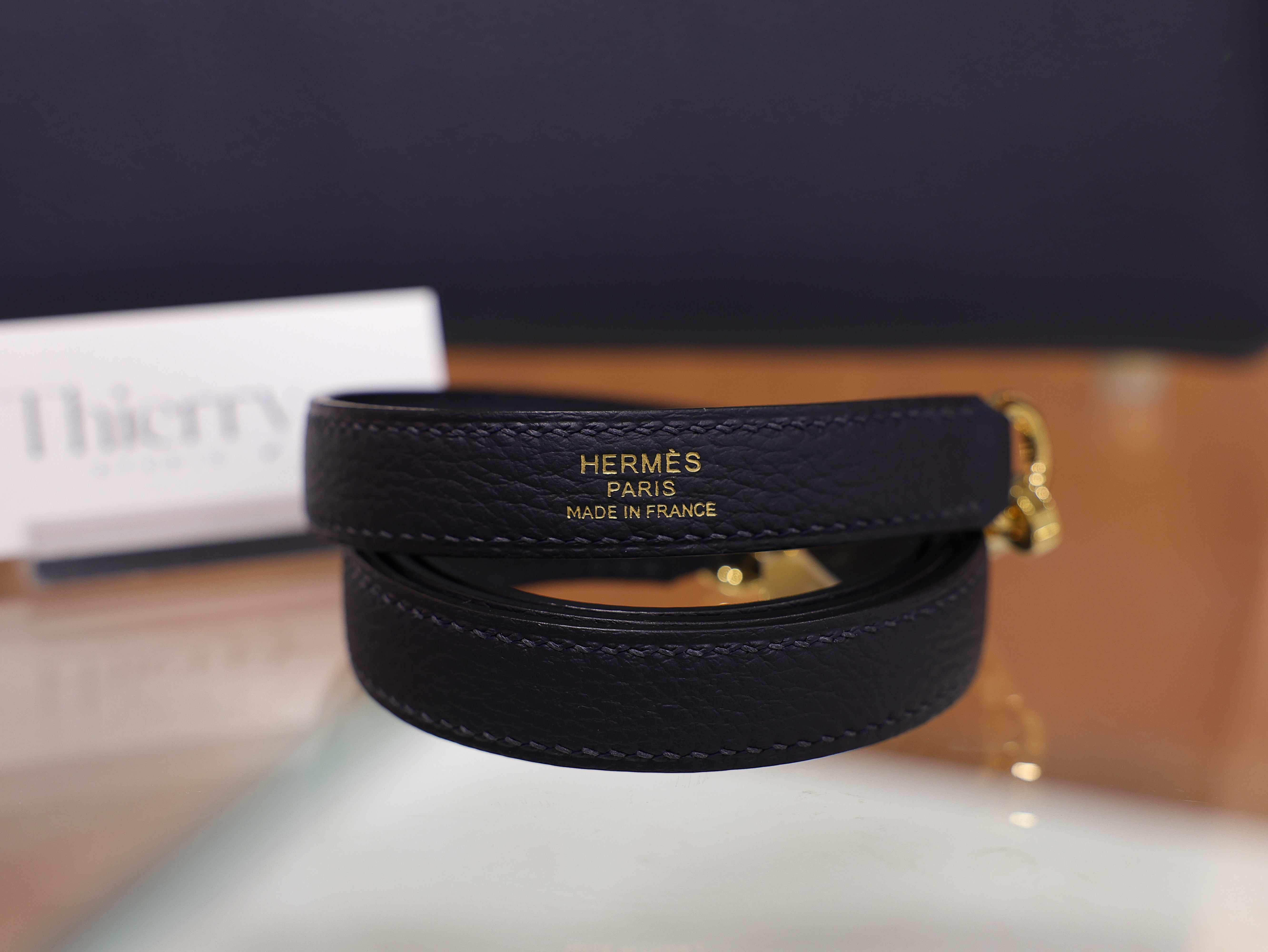 Kelly 25 togo blue nuit GHW