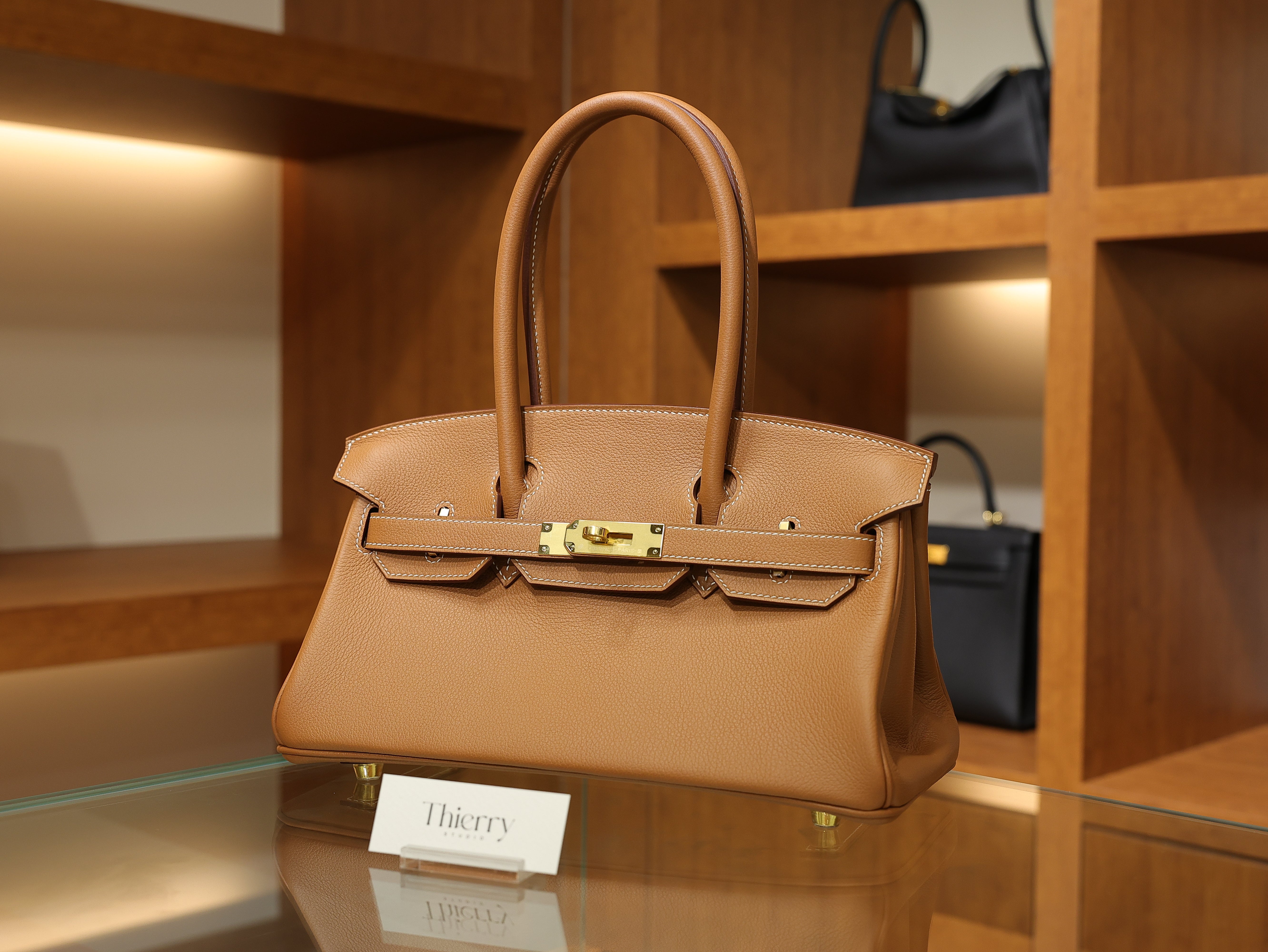 Shoulder birkin 29 evercolor gold GHW