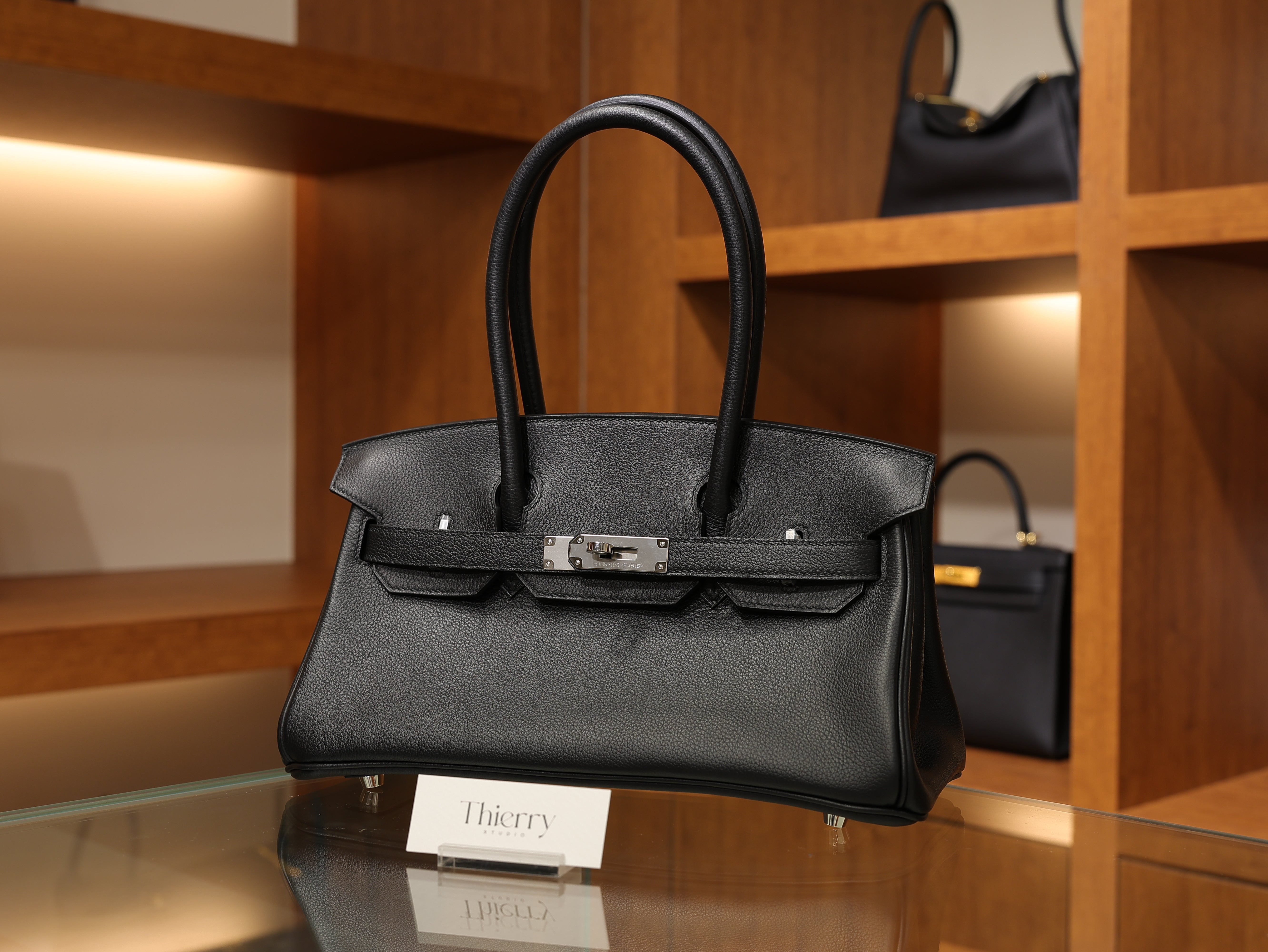 Shoulder birkin 29 evercolor black PHW