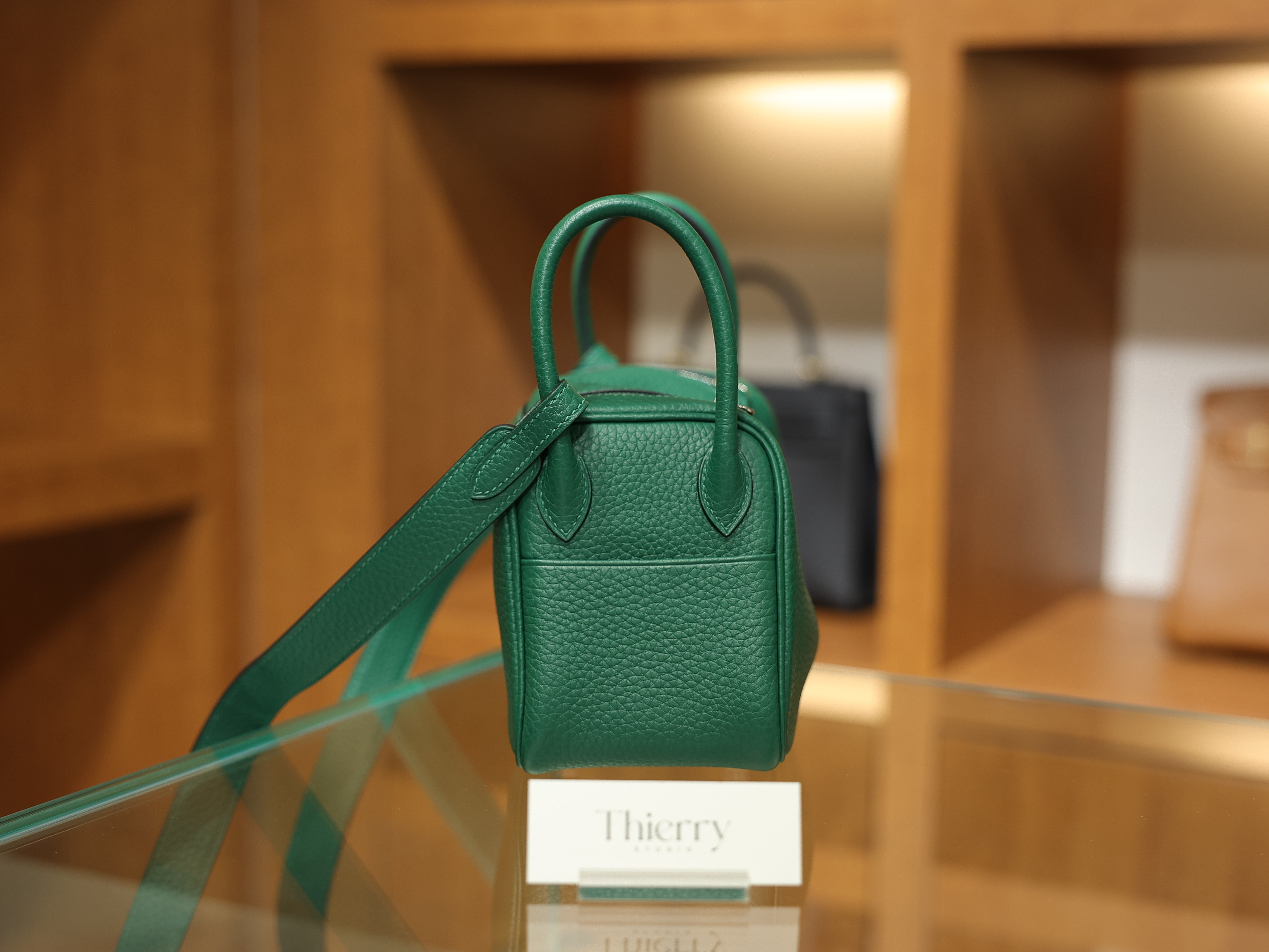 Lindy mini clemence malachite PHW