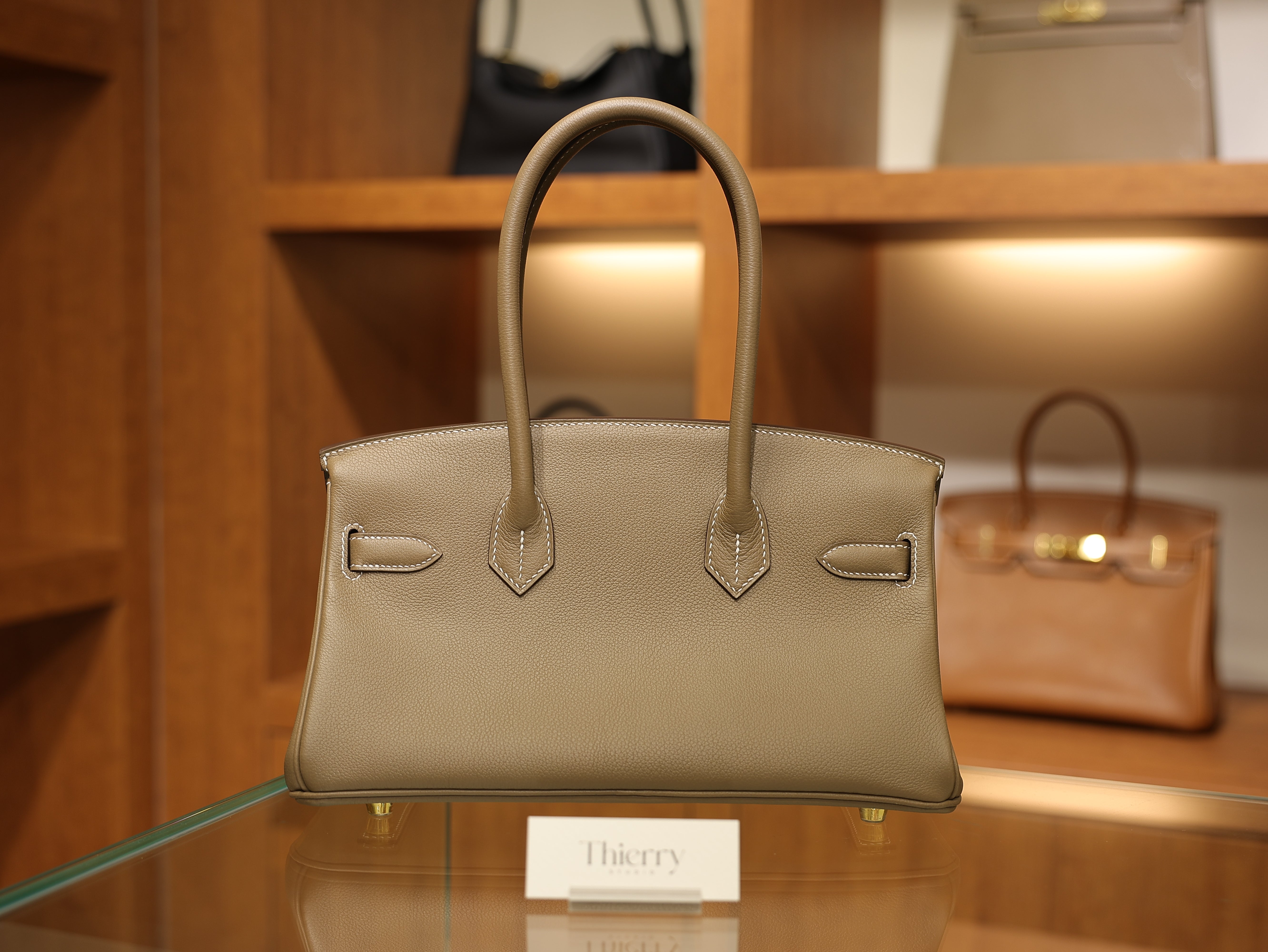 Shoulder birkin 29 evercolor etoupe GHW