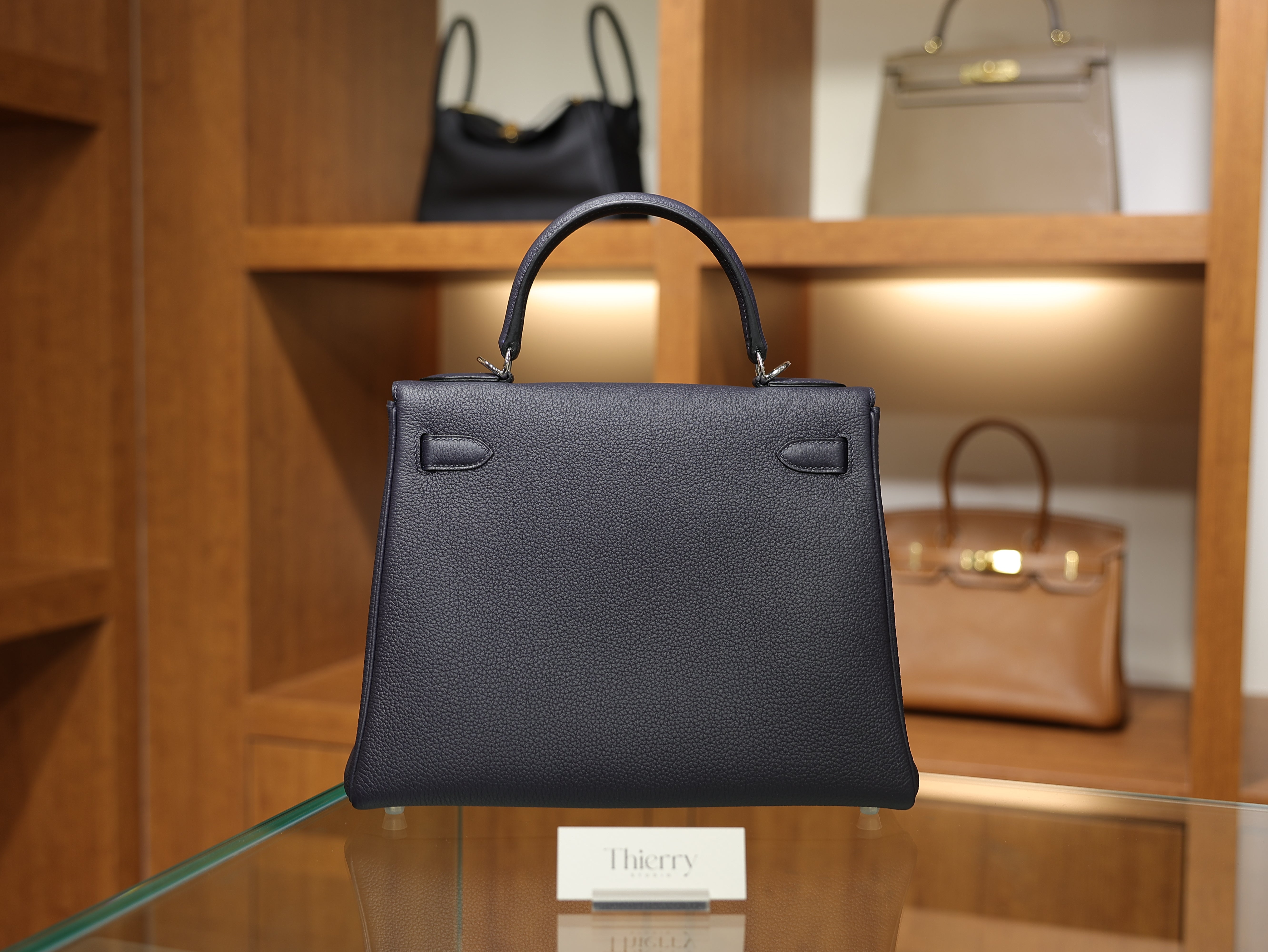 Kelly 28 togo blue nuit PHW