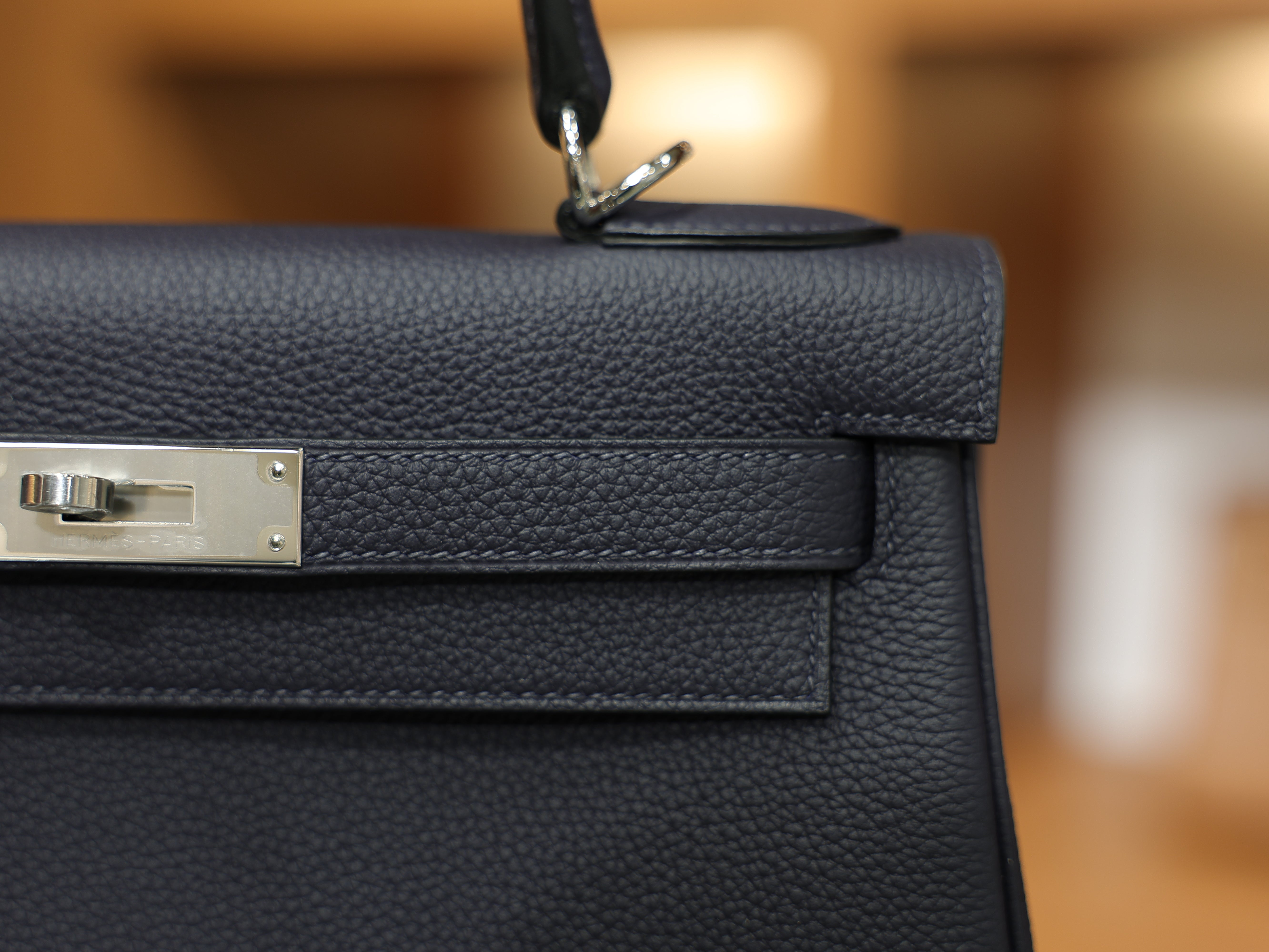 Kelly 28 togo blue nuit PHW